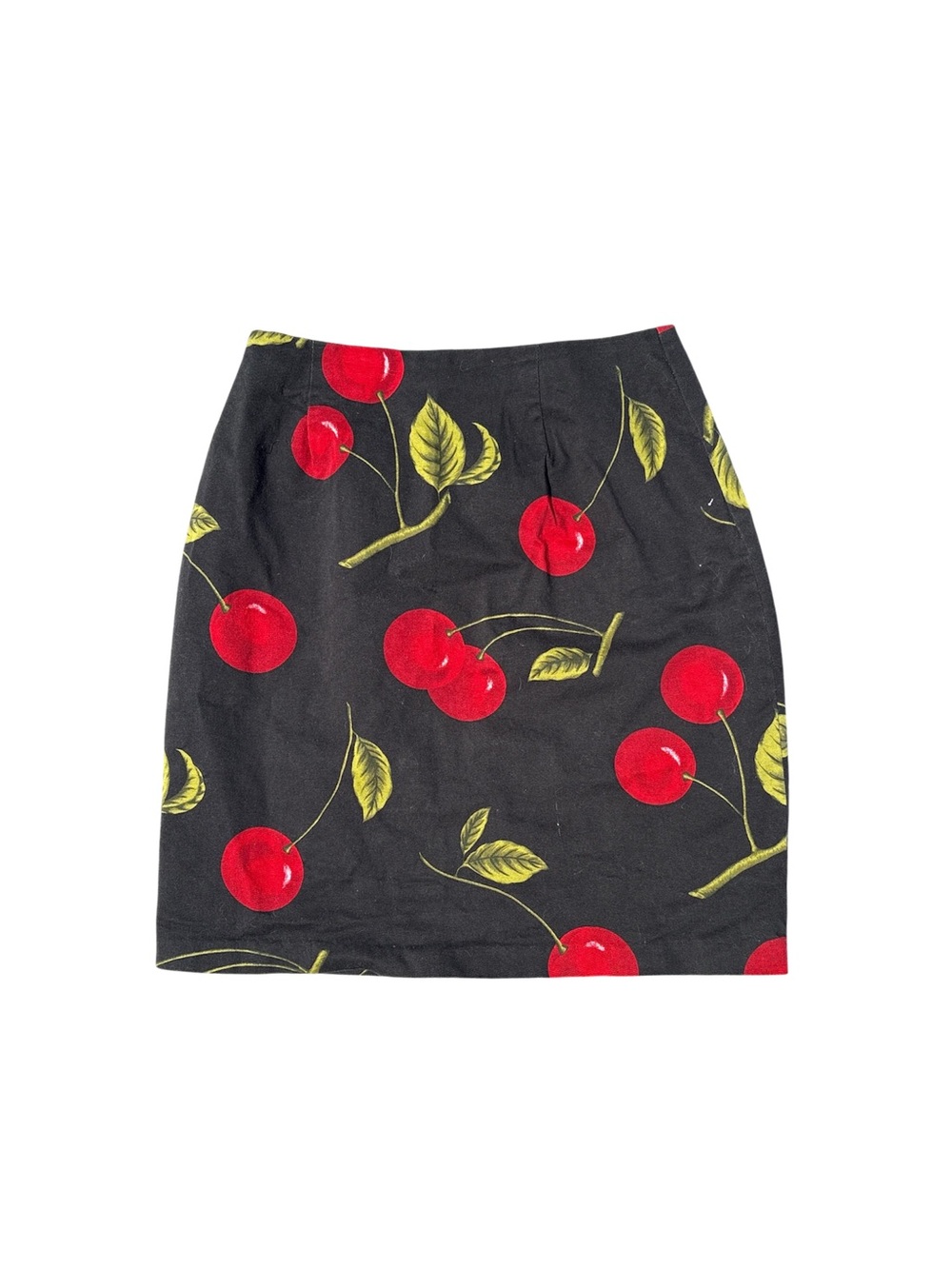 Vintage Black Cherry Print Skirt